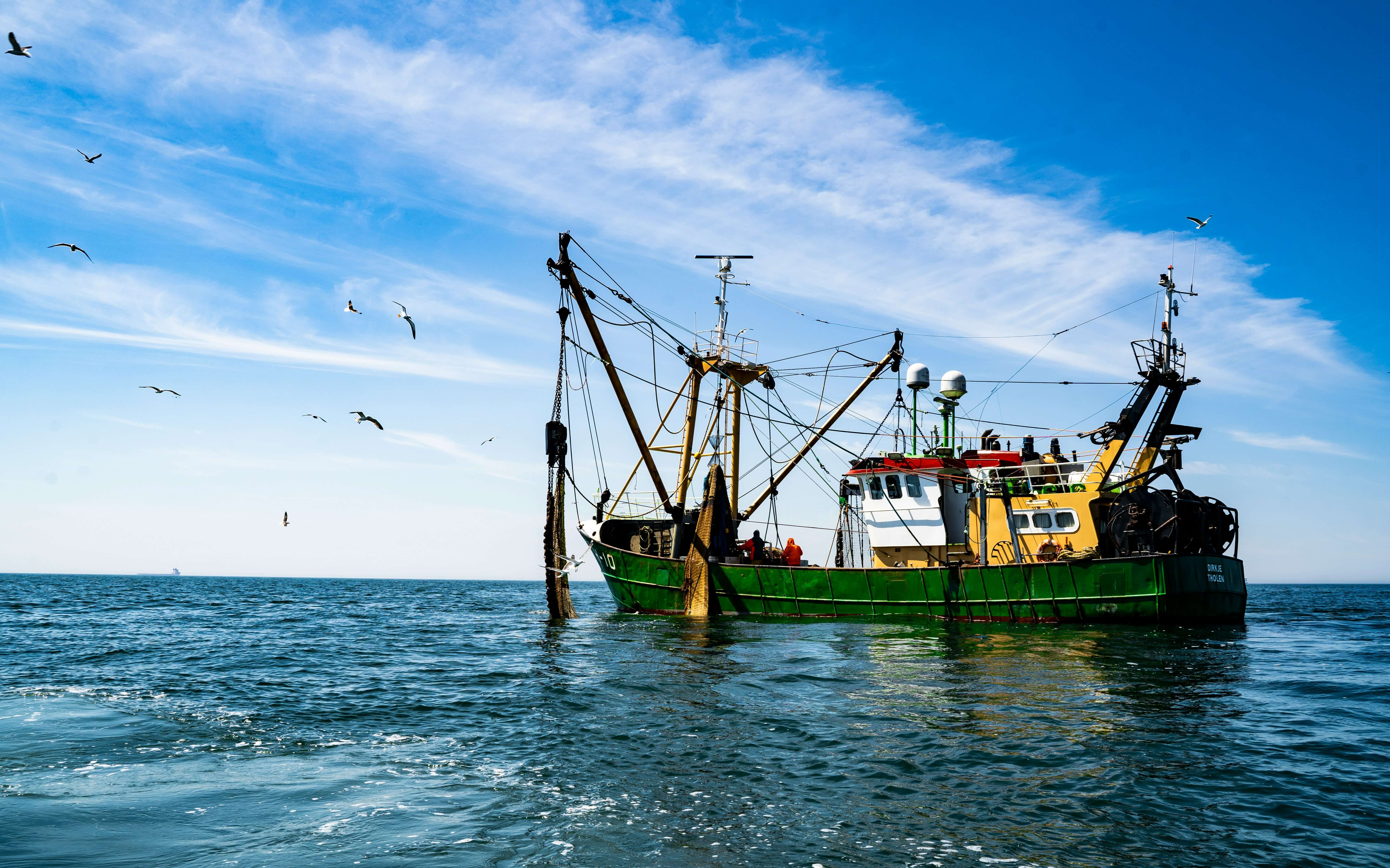 Trawler at sea